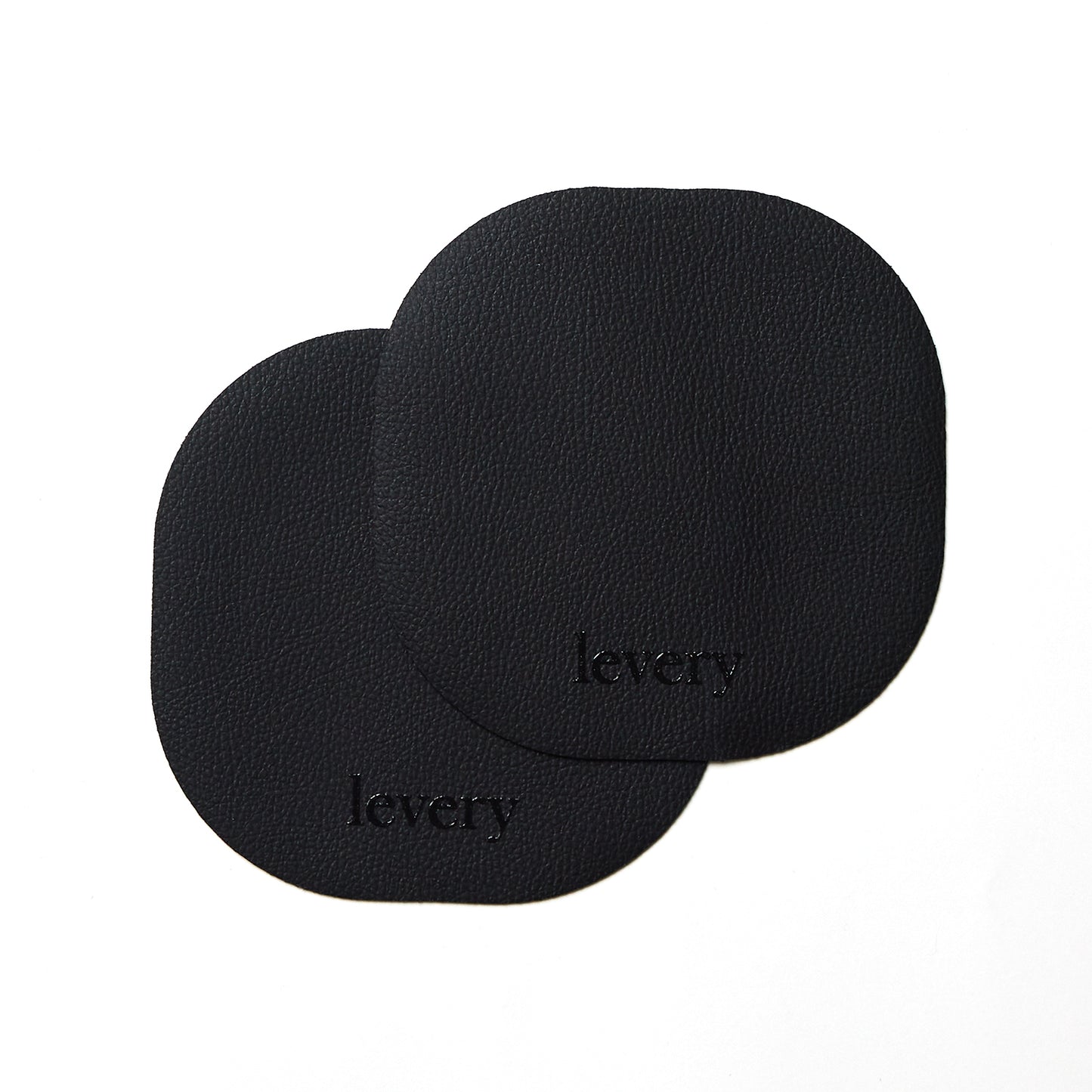 Pacific coaster set of 2 in Roskin vegan leather — front view