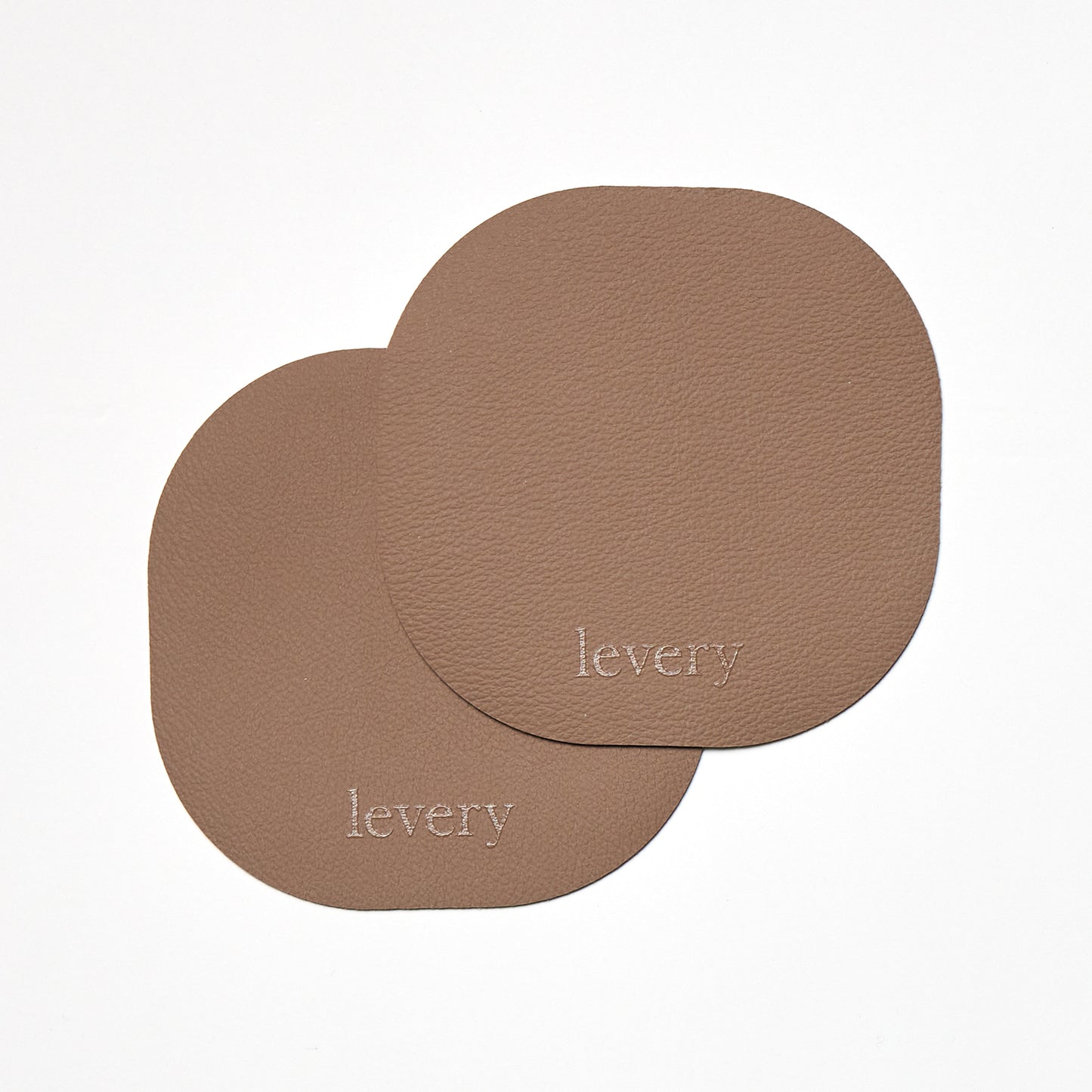 Pacific coaster set of 2 in Roskin vegan leather — angled view
