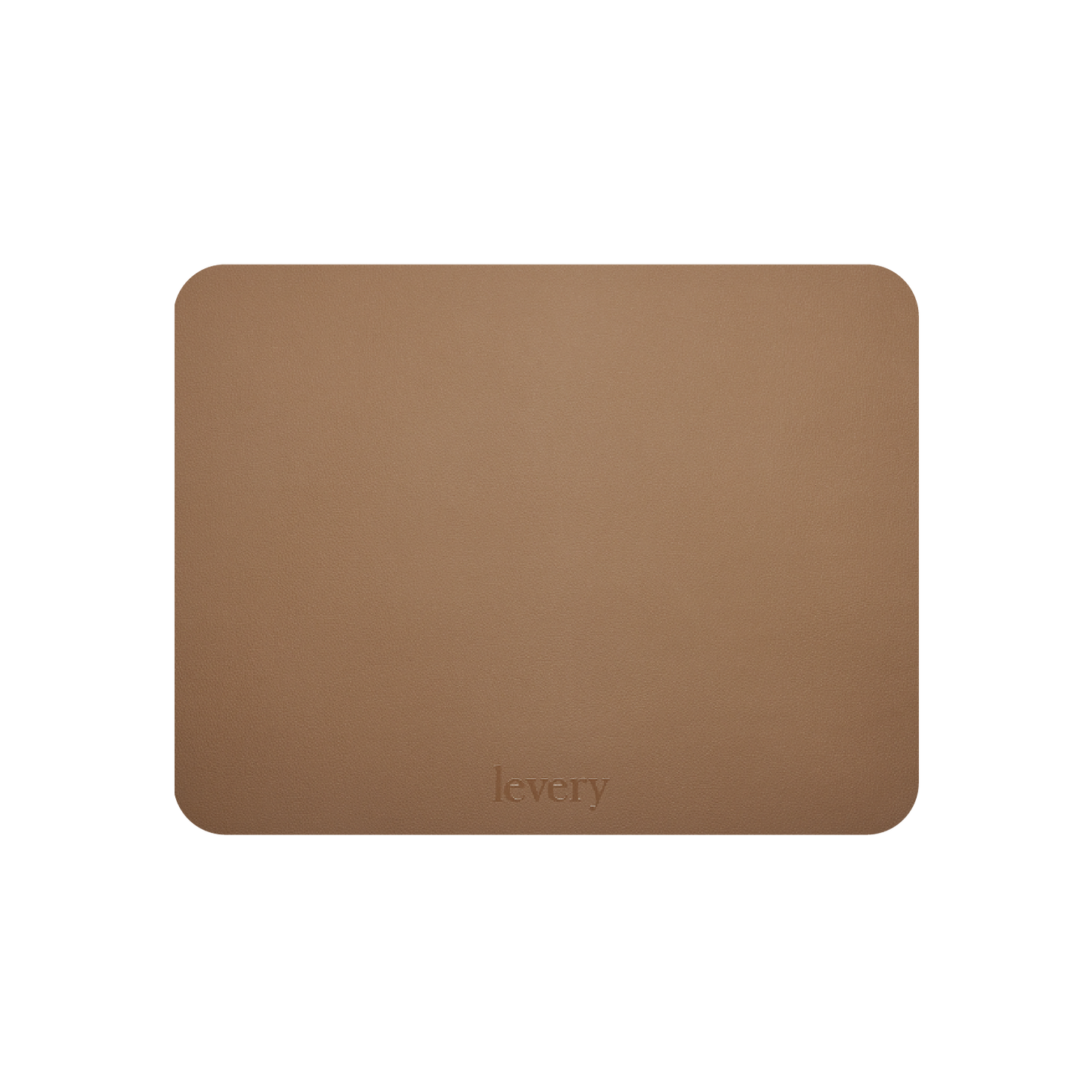 Brown Pacific Block table mat in Roskin vegan leather