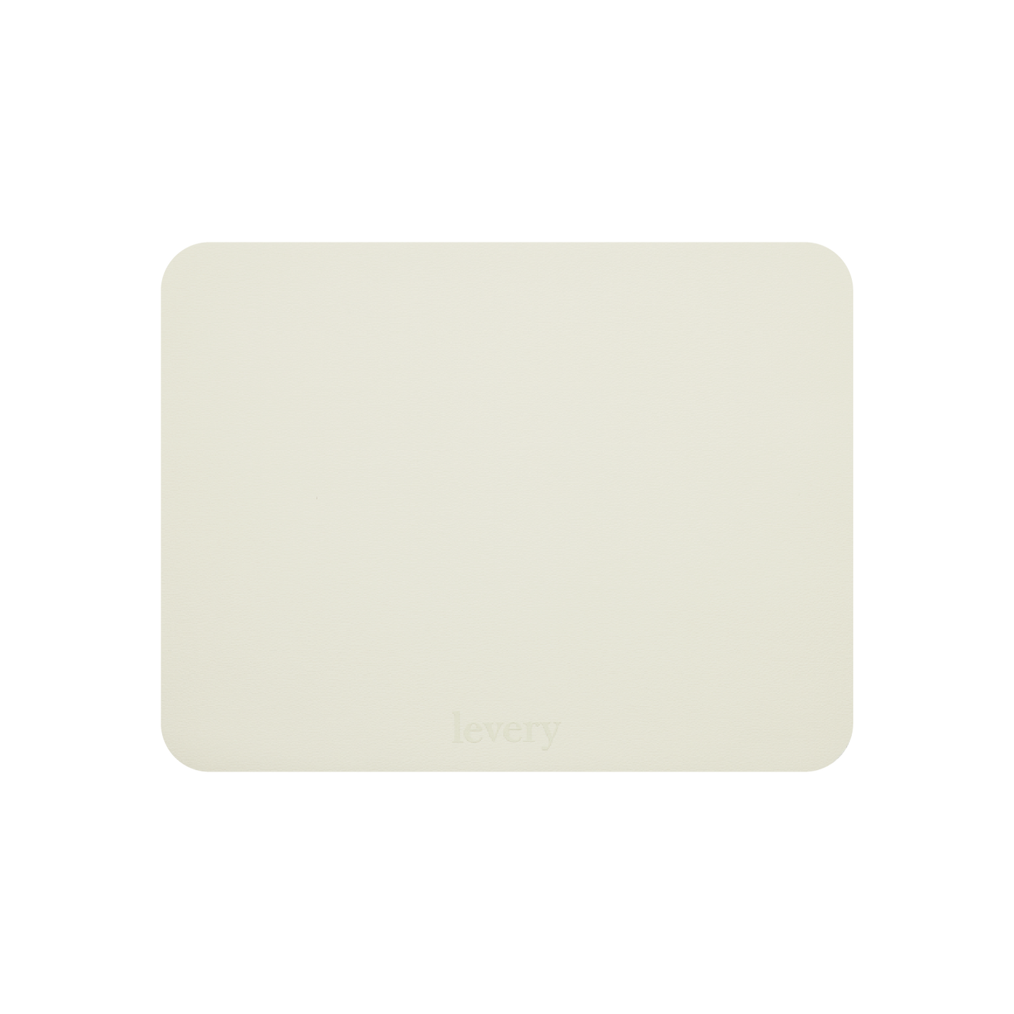 Ivory Pacific Block table mat in Roskin vegan leather