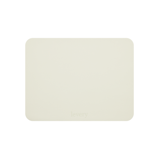 Ivory Pacific Block table mat in Roskin vegan leather