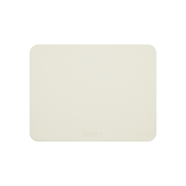 Ivory Pacific Block table mat in Roskin vegan leather
