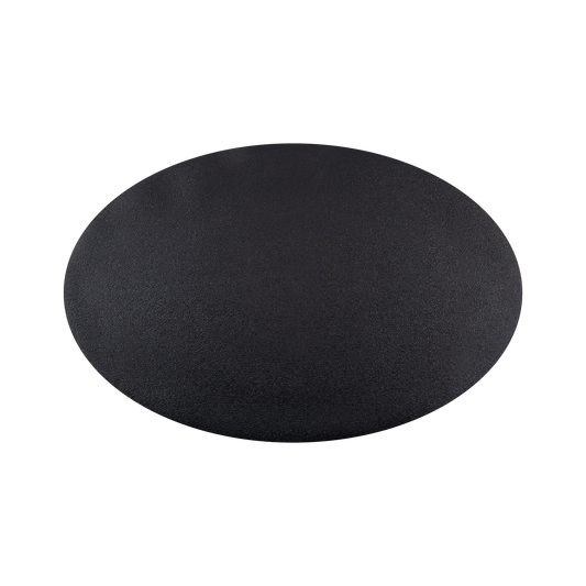 Black Pacific Oval table mat in Roskin vegan leather