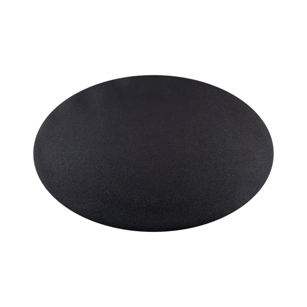 Black Pacific Oval table mat in Roskin vegan leather