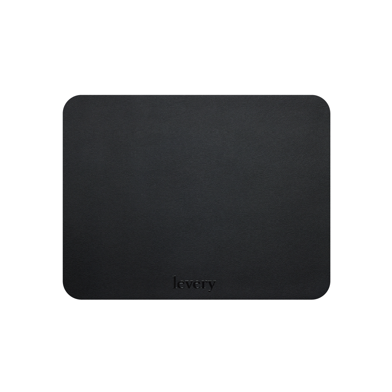 Black Pacific Block table mat in Roskin vegan leather